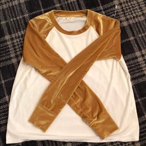 Madewell Velvet long sleeved shirt